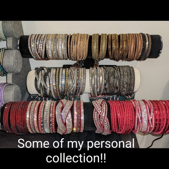 A4 New Bright White & Silver Crystal Rhinestone Wrap Bracelet Adjustable NEW - Picture 13 of 15